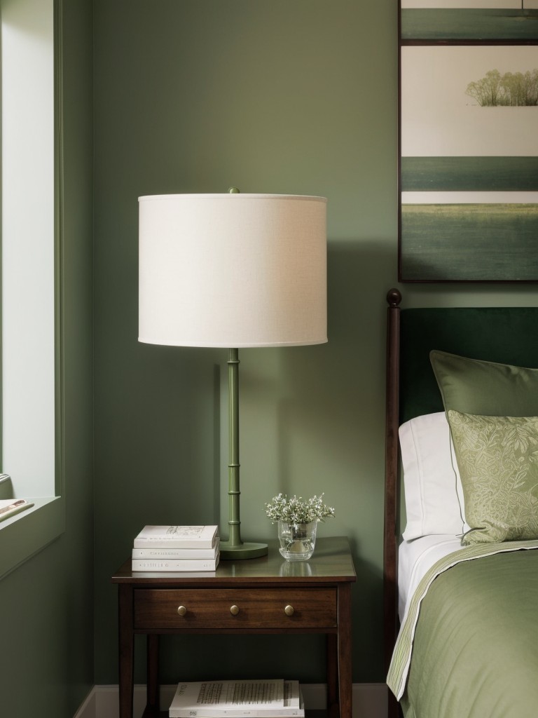 Cozy Reading Corner: Elevate Your Bedroom with Envy-Worthy Green Décor!