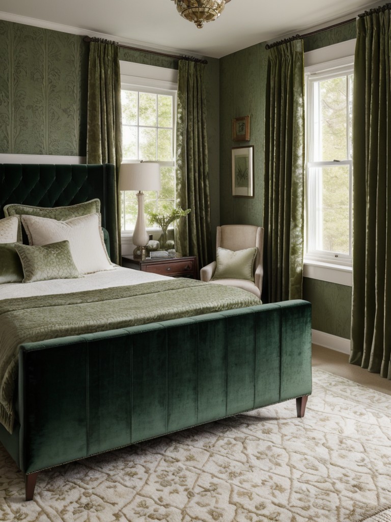 Green Décor: Elevate Your Bedroom with Textured Layers!