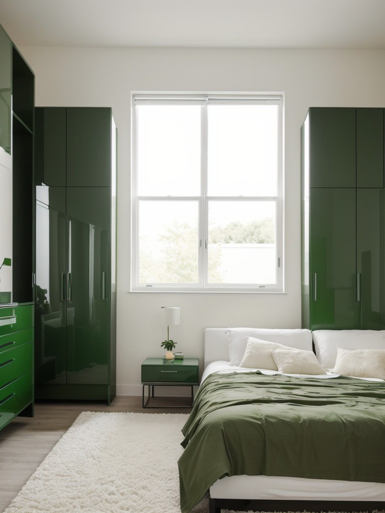 Organic-Inspired Bedroom: Chic Green Décor for Modern Apartments!