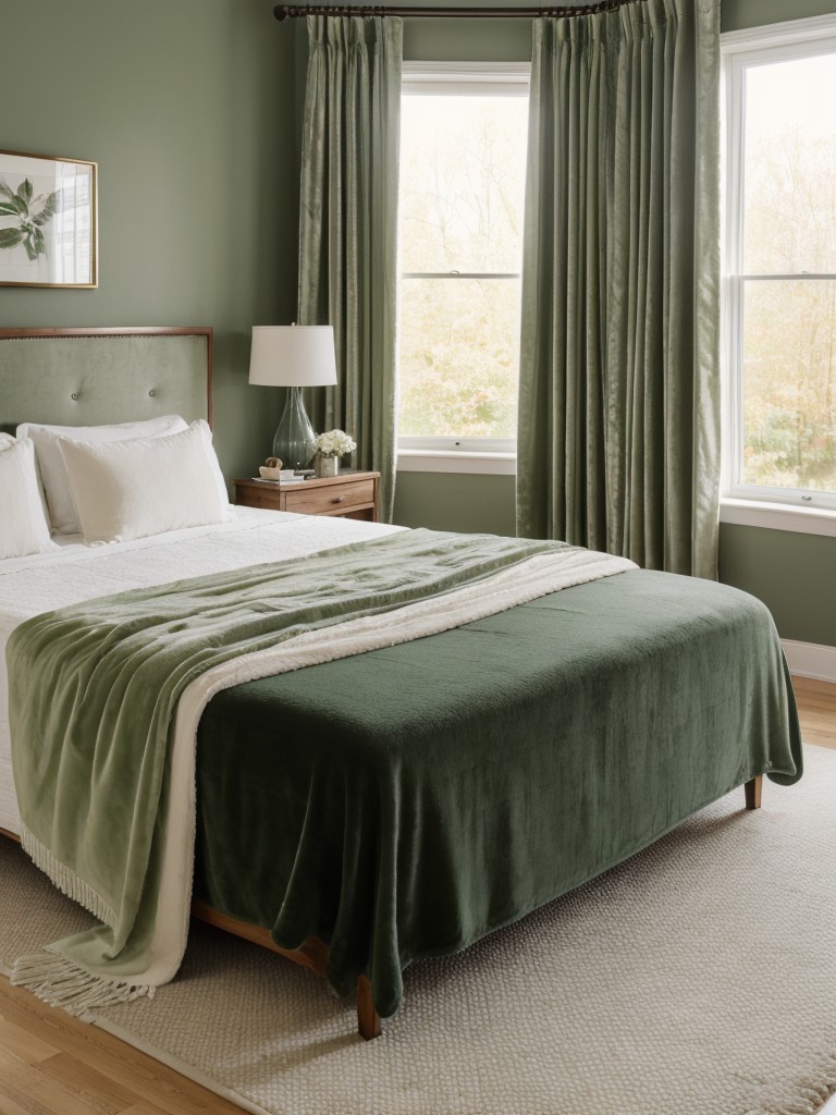 Serene Apartment Sanctuary: Explore Tranquil Green Bedroom Décor for Ultimate Relaxation!