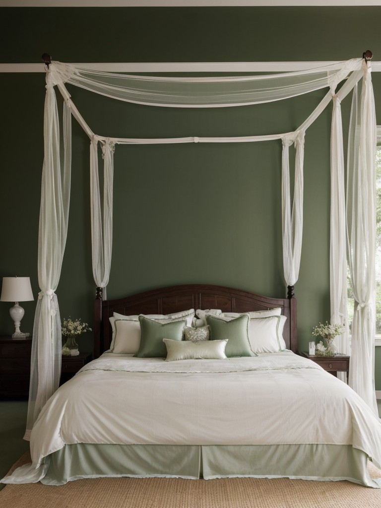 Serene Oasis: Refresh Your Apartment with Green Bedroom Decor!