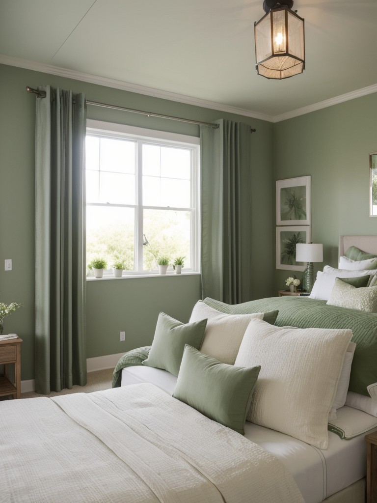 Create a Serene Retreat with Green Bedroom Decor & Oversized Pillows!