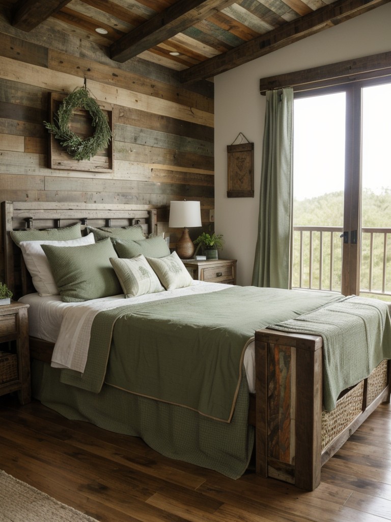 Nature-inspired apartment: Dreamy green bedroom ideas for a rustic retreat!