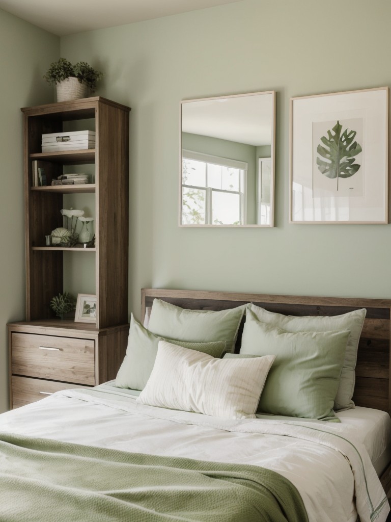 Green Bedroom Bliss: Maximize Space & Stay Organized in Your Apartment!