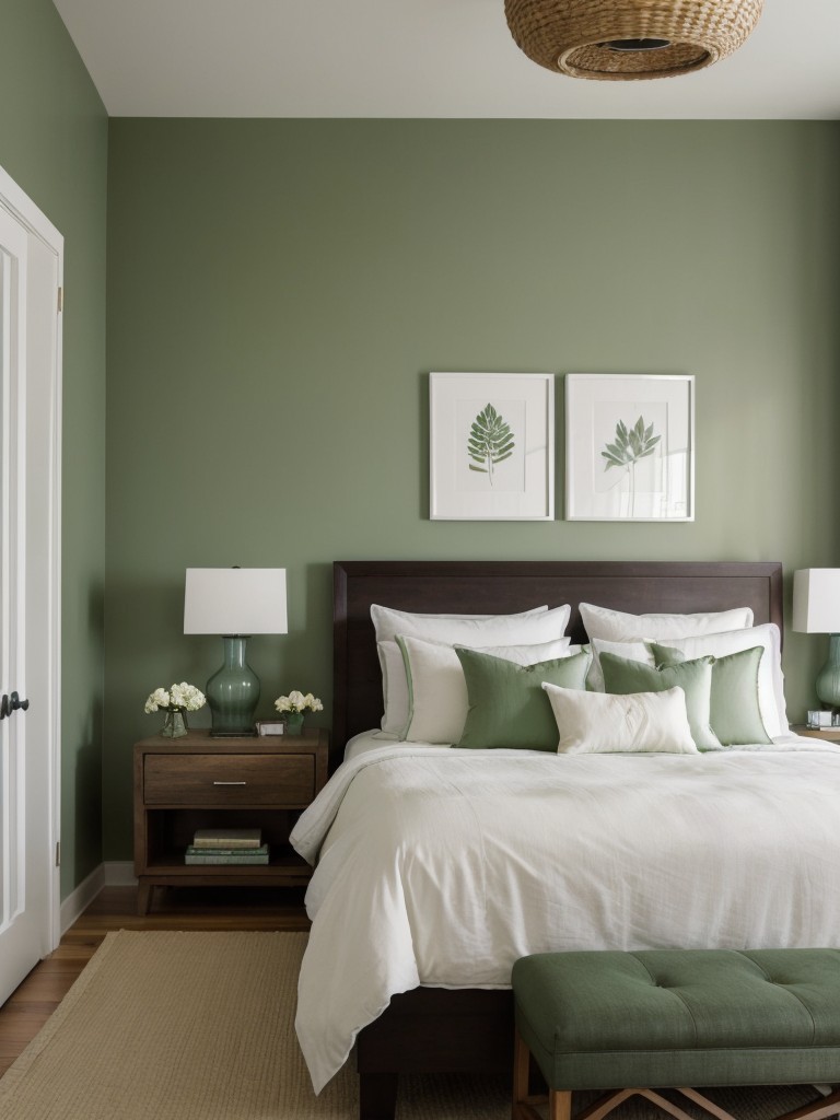 Green bedroom bliss: Transform your apartment with calming décor!