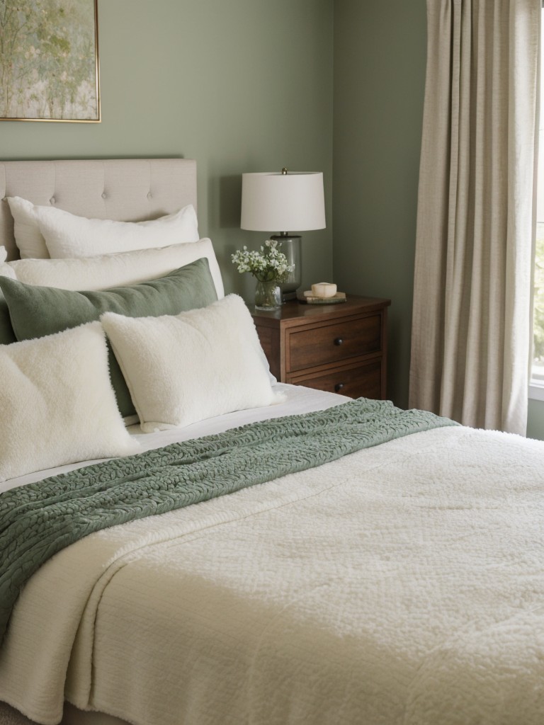 Cozy Apartment Vibes: Green Bedroom Décor Ideas!