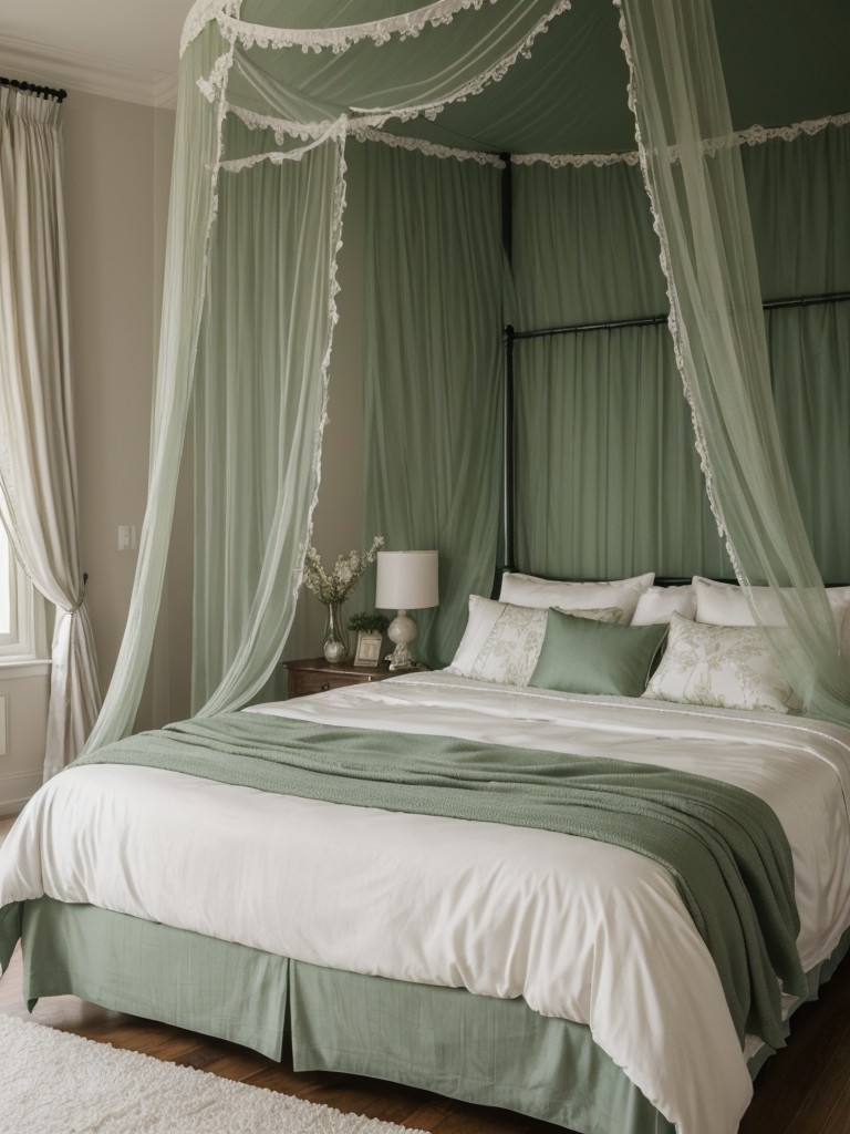 Green Bedroom Oasis: Canopy Bed Ideas for Serene and Dreamy Vibes!