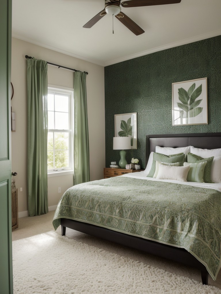 Create Your Dreamy Green Bedroom with Eclectic Charm!