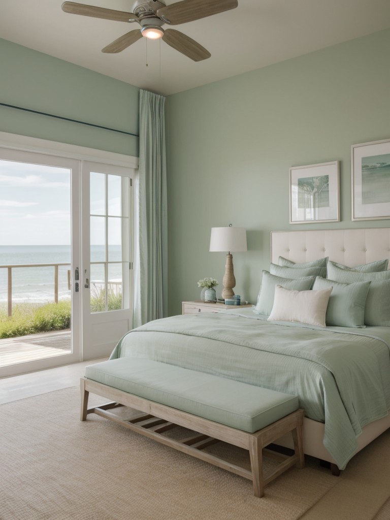 Coastal-Inspired Green Bedroom: Serenity at Home