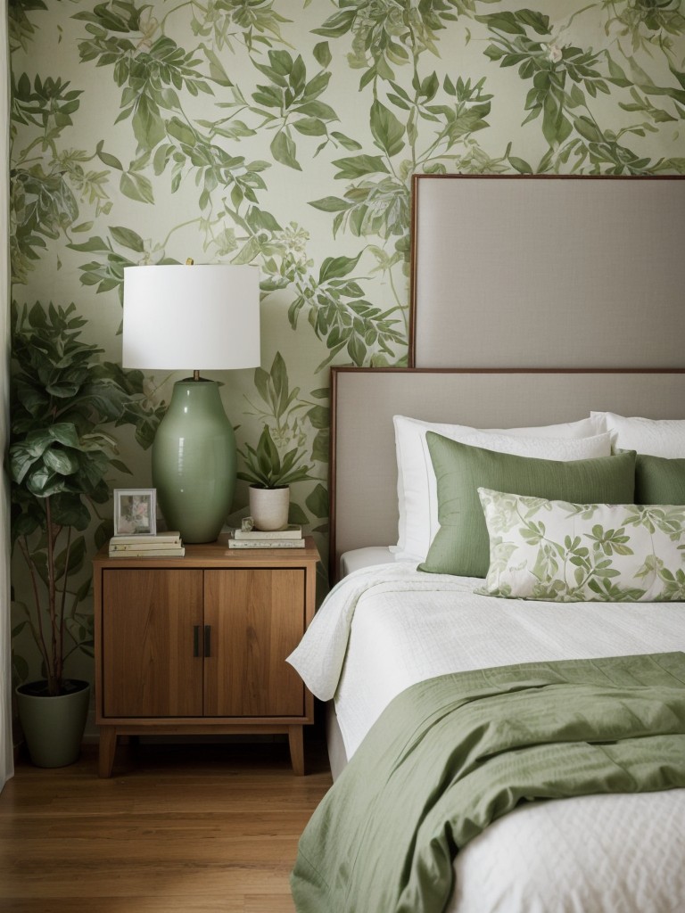 Nature-Inspired Apartment Oasis: Green Bedroom Décor Ideas!