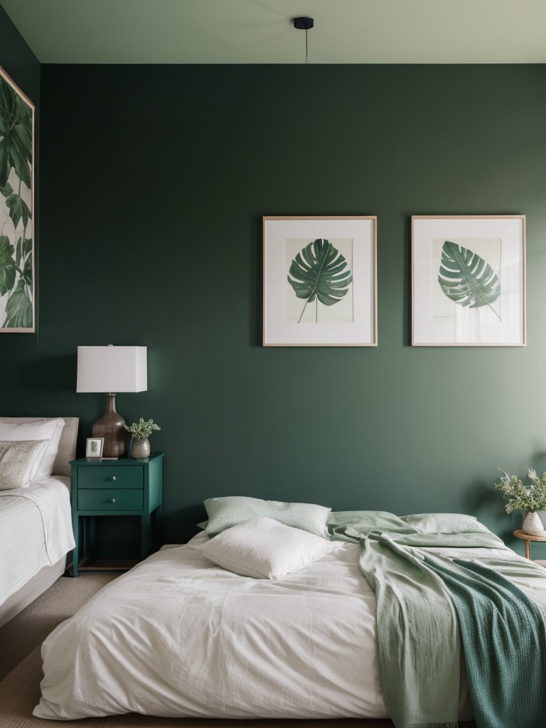 Zen Retreat: Transform Your Bedroom with Vibrant Green Accents!