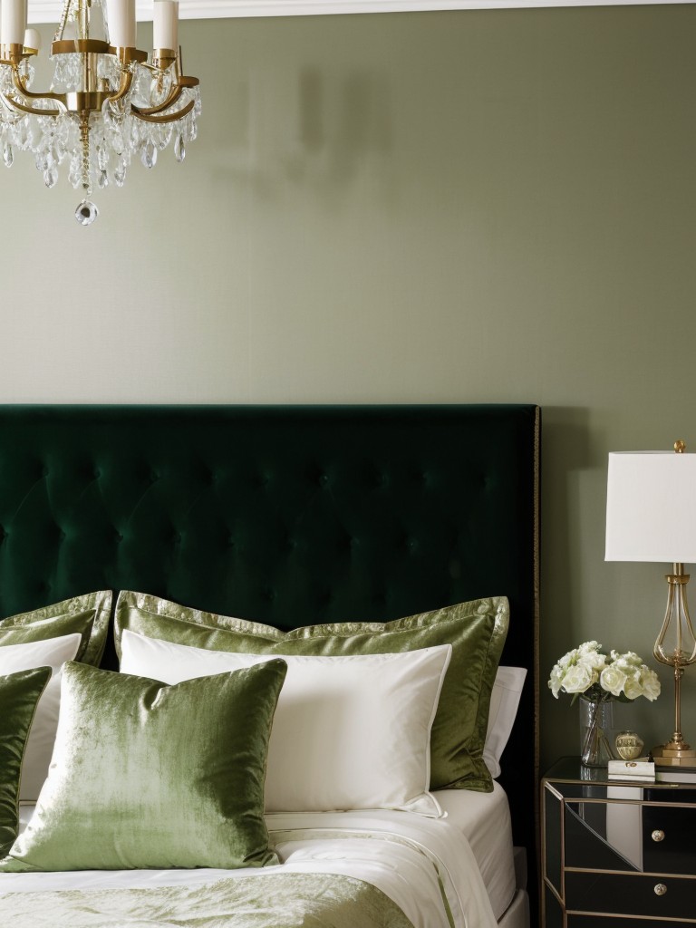 Refresh your apartment with serene green bedroom decor!