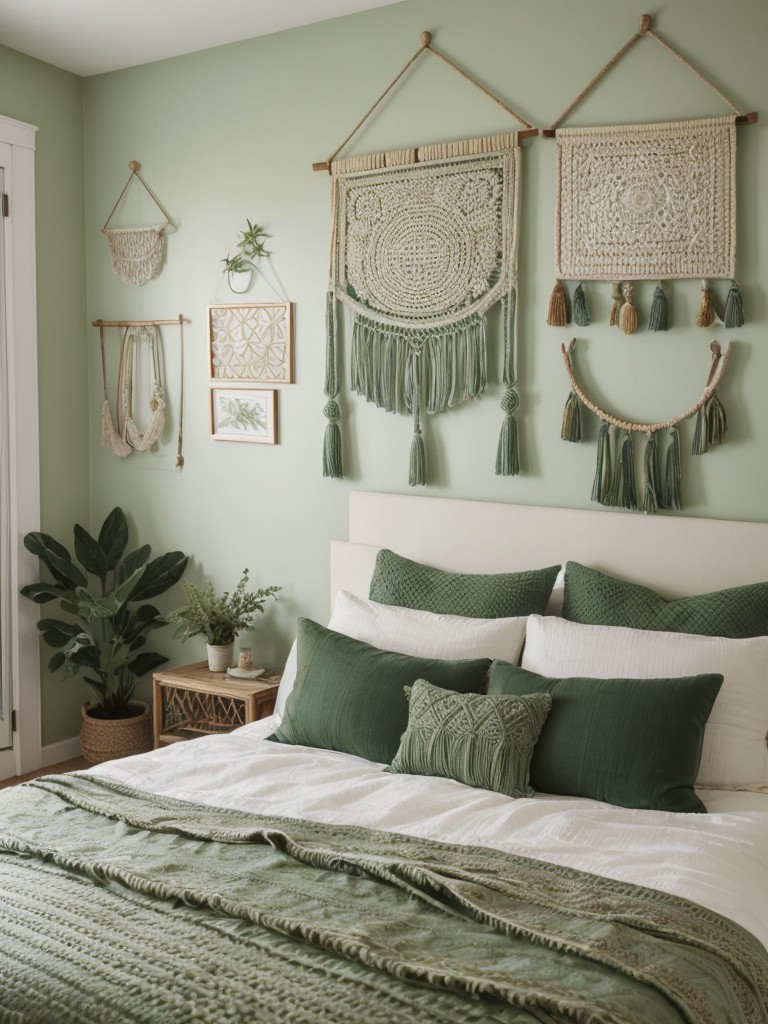 Boho Chic Bedroom Inspo: Freshen Up Your Space with Green Décor!