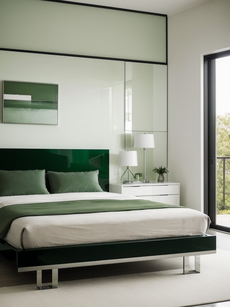 Sleek & Serene: Transform Your Apartment with Green Bedroom Décor!