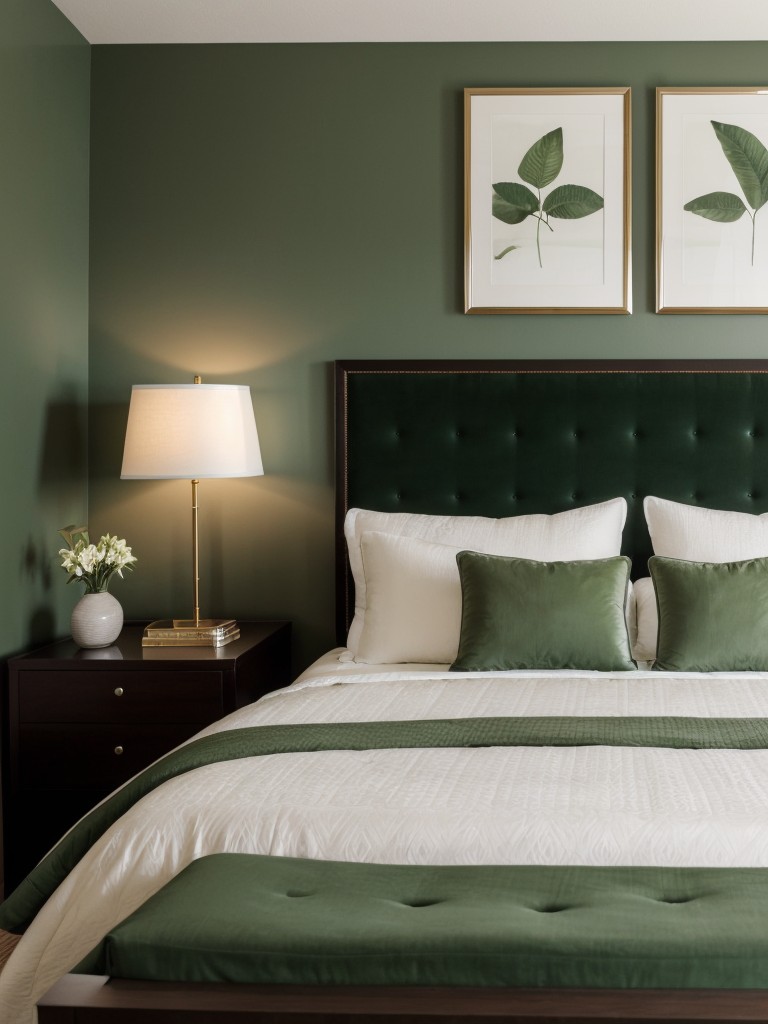 Ultimate Bedroom Oasis: Luxurious Green Décor Inspiration!