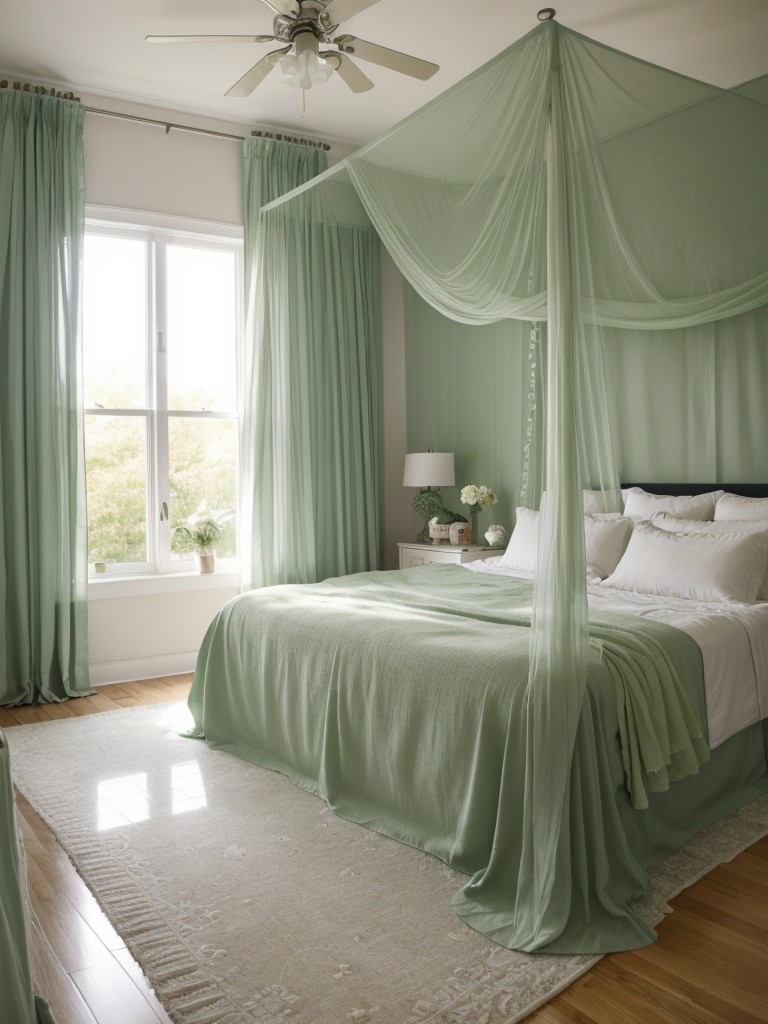 Green Bedroom Décor Ideas: Brighten Your Space with a Dreamy Canopy Bed!