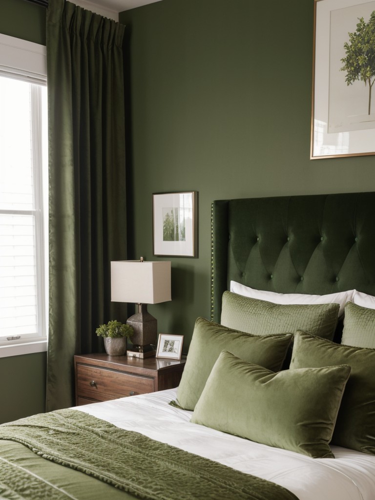 Cozy Bedroom Vibes: Earthy Tones and Plush Bedding for a Stylish Apartment!