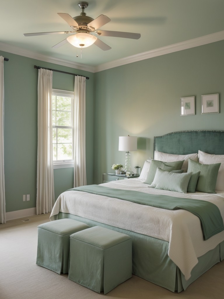 Serene Bedroom Retreat: Create Tranquility with Calming Greens!