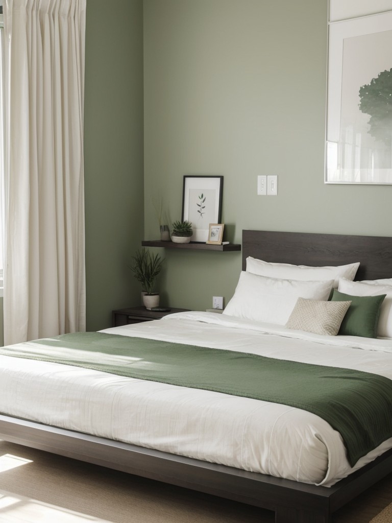 Minimalist Green Bedroom: Create Zen with Sleek Design!