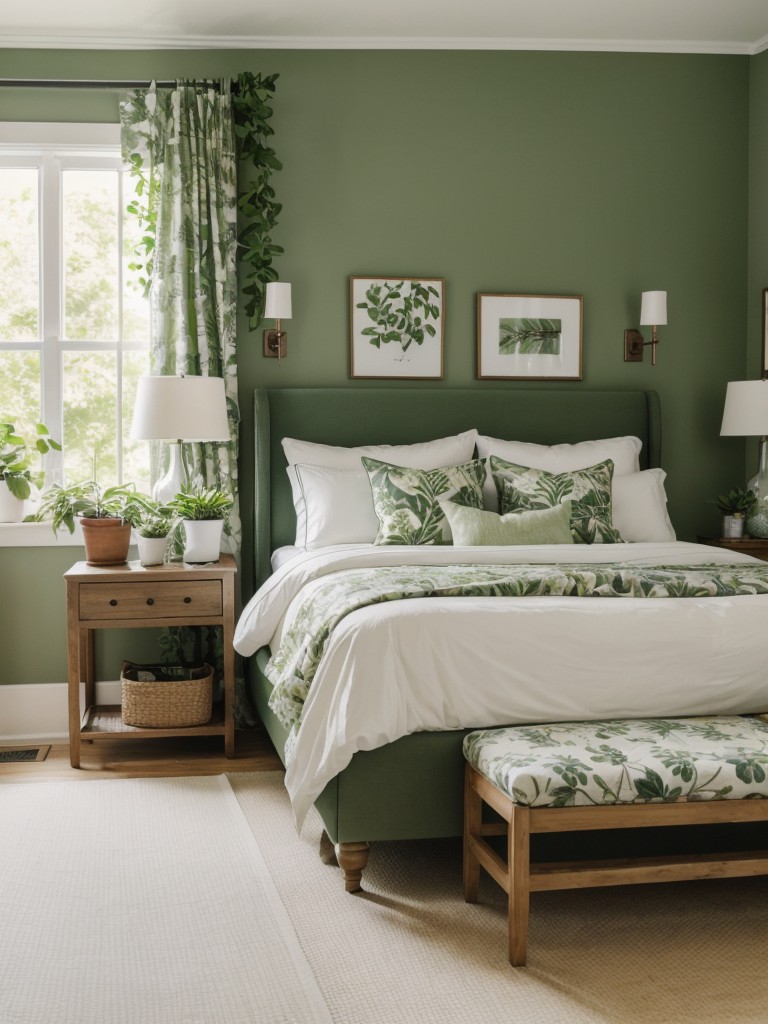 Green Oasis: Apartment Bedroom Ideas for a Fresh and Inviting Vibe!