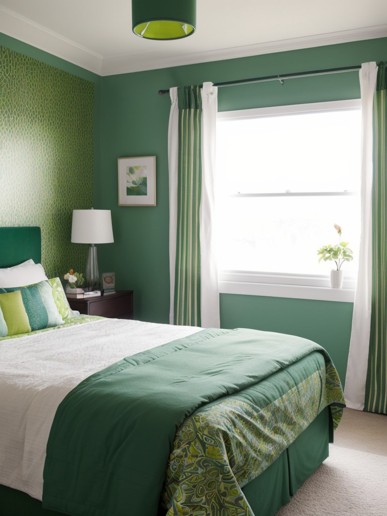 Create an Energizing Bedroom with Striking Green Décor!