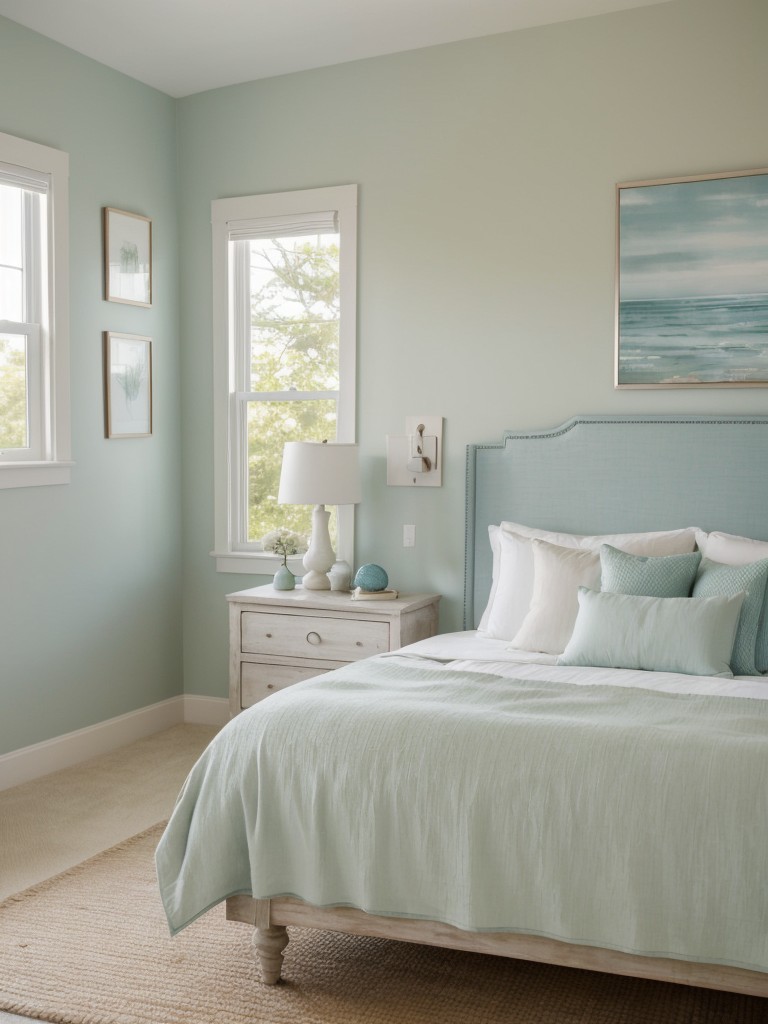 Coastal Oasis: Create a Serene Green Bedroom with Nature-Inspired Décor!