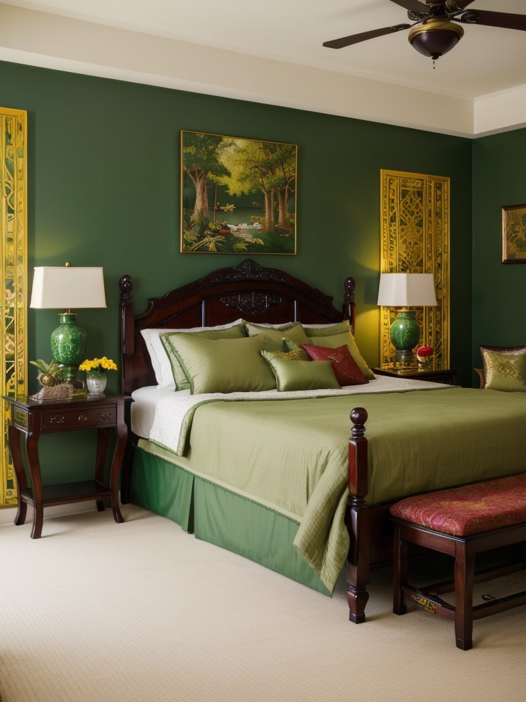 Serene Apartment Retreat: Green Bedroom Décor Ideas!