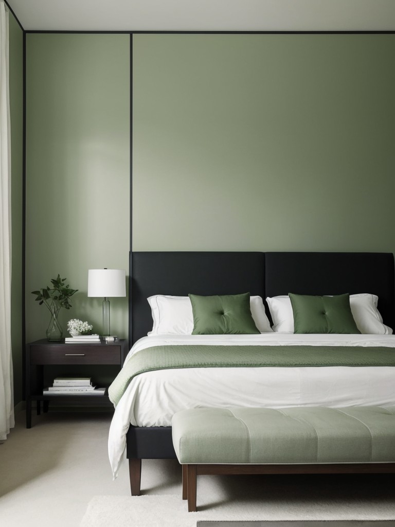 Green Bedroom Décor: Minimalist Oasis with Nature-Inspired Vibes!