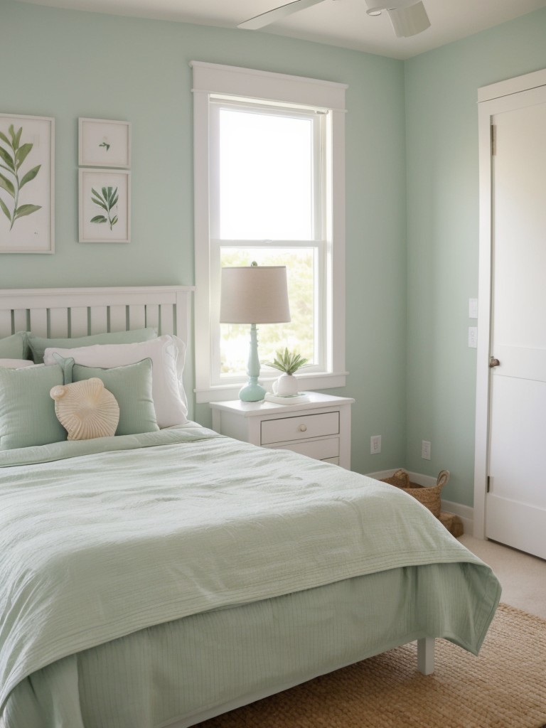 Coastal Vibes: Green Bedroom Décor for Fresh Apartment Revamp!