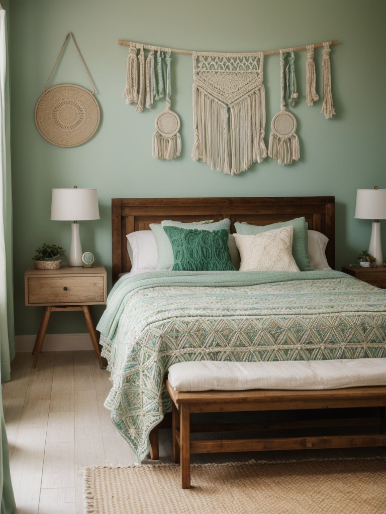 Green Oasis: Bohemian-Inspired Apartment Bedroom Makeover Ideas!