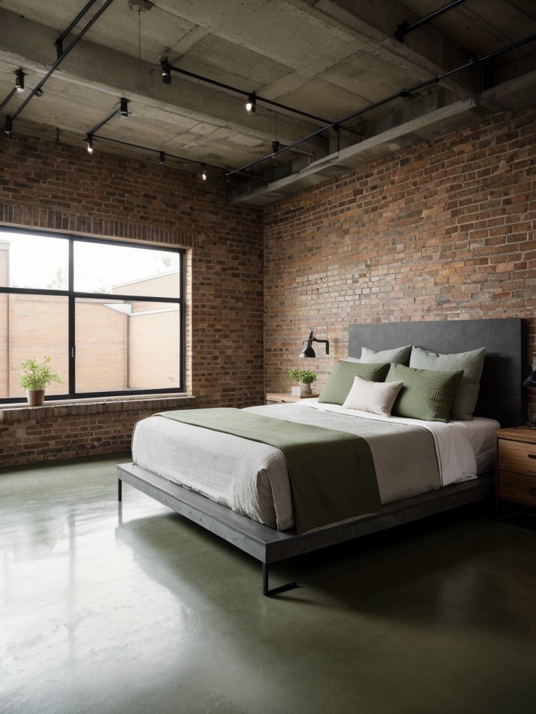 Industrial Chic: Stylish Green Apartment Décor