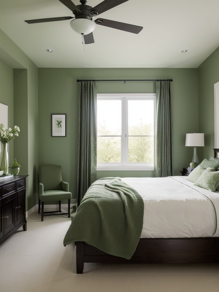 Green Harmony: Monochromatic Decor for a Sophisticated Apartment!