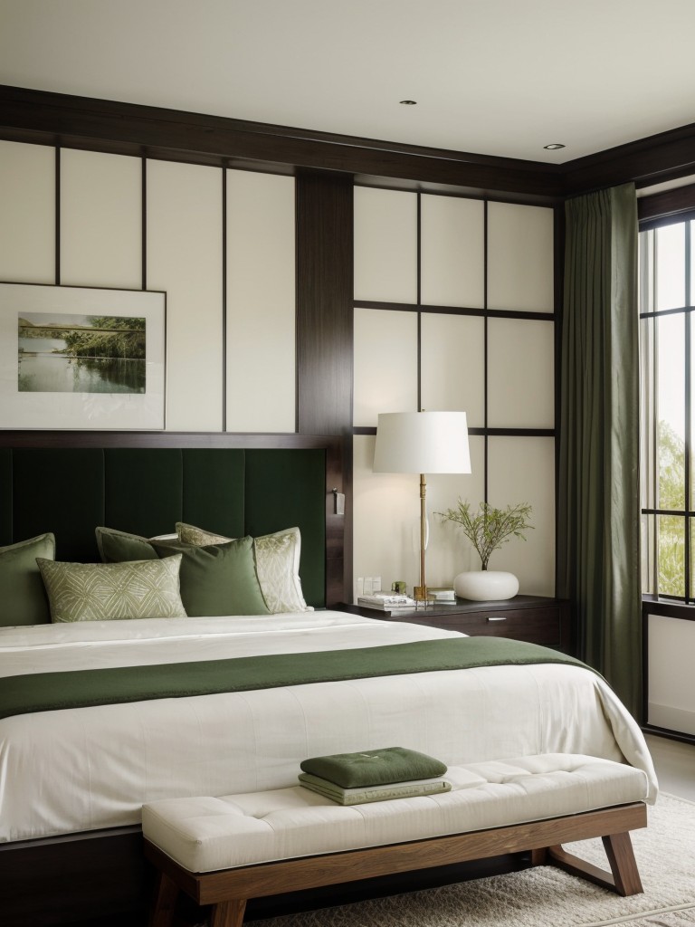 Luxurious Green Bedroom: A Tranquil Zen Escape!