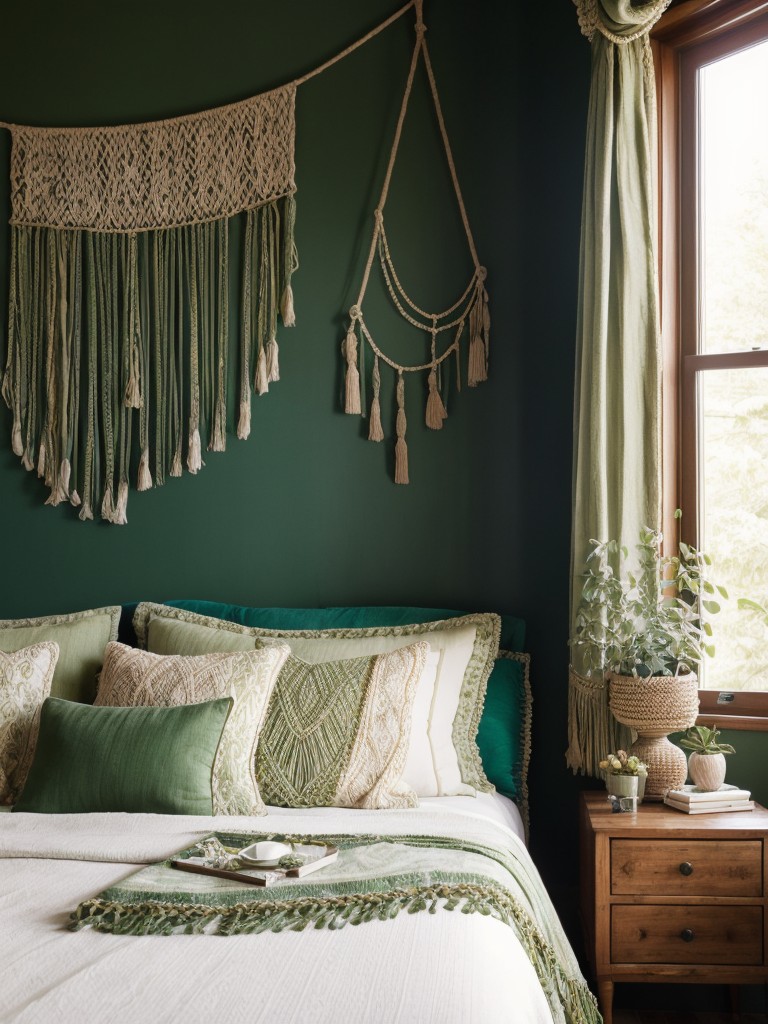 Boho Chic: Create a Luxe Green Bedroom Retreat!