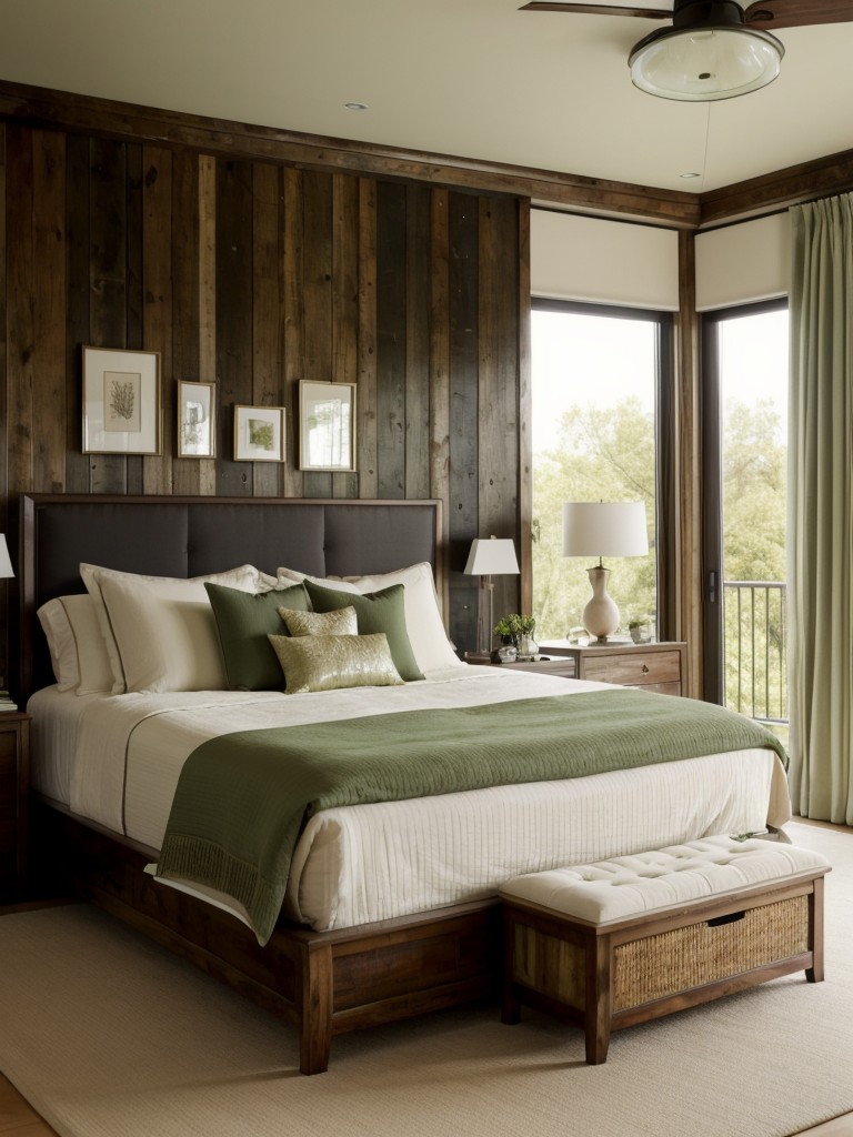 Green Bedroom Glam: Nature-inspired Luxury for Your Apartment!