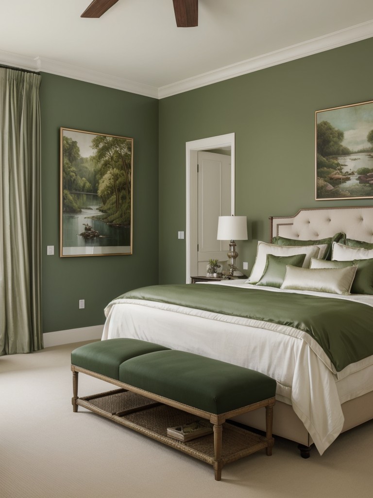 Luxury Green Bedroom: Nature-Inspired Escape!