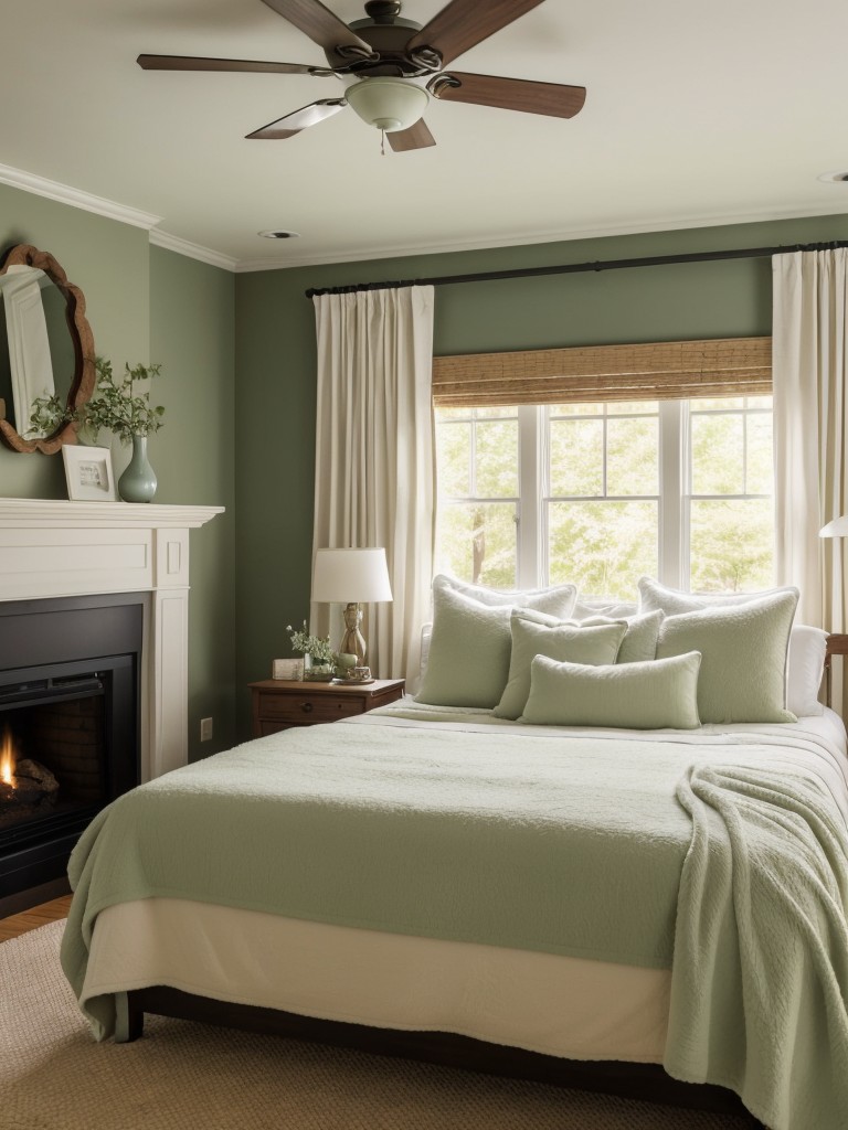 Green Bedroom Oasis: Create Cozy and Inviting Ambiance!