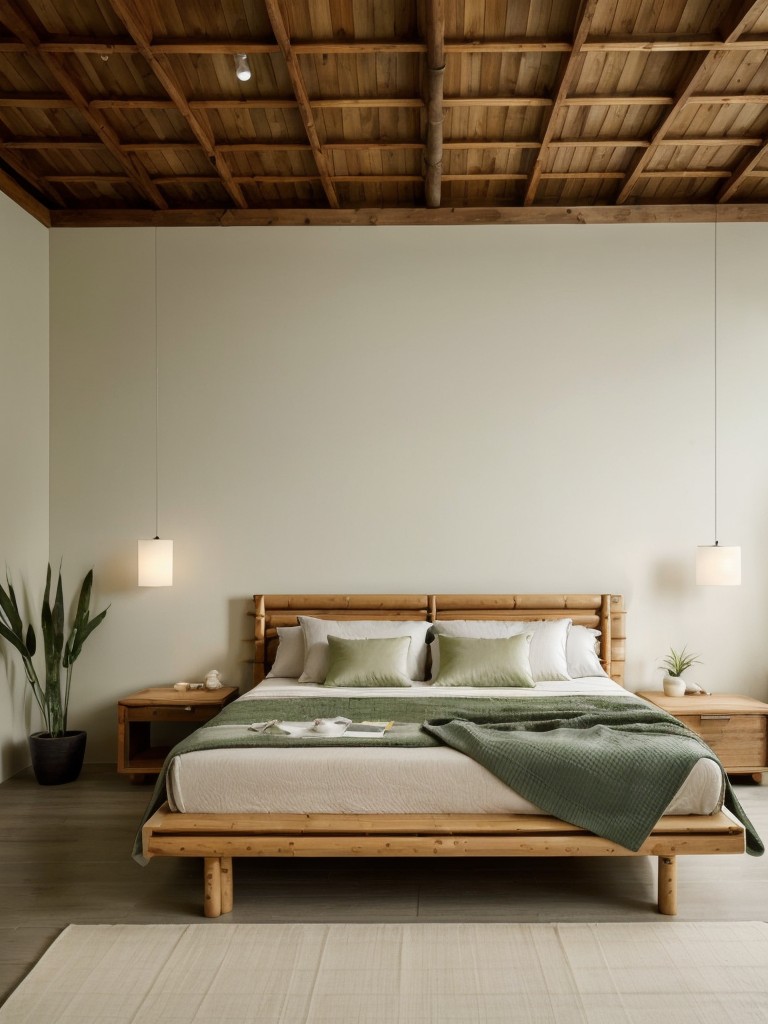 Zen-inspired bedroom: Serene sanctuary with minimal clutter and natural materials