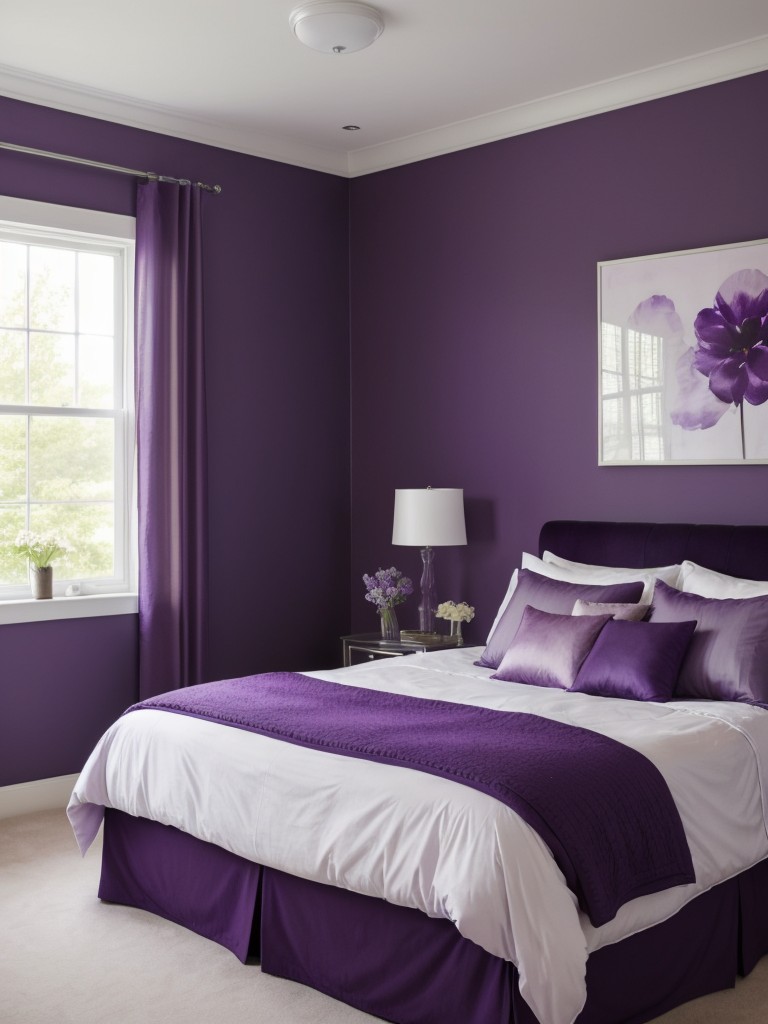 Purple Ombre Apartment bedroom