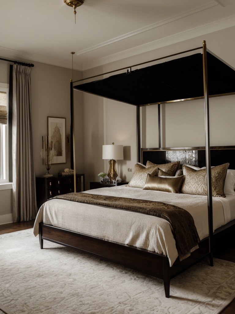 Bedroom style inspo: Dramatic canopy bed & opulent decor