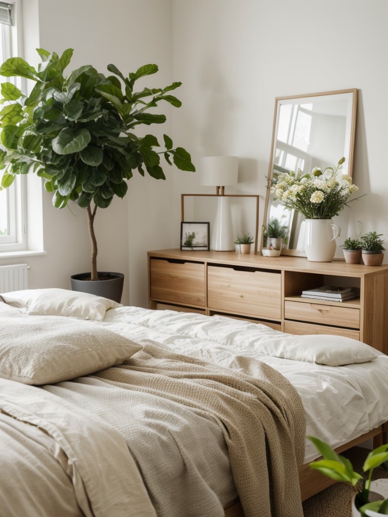 Scandinavian-inspired bedroom: Bring nature indoors with plants and flowers!