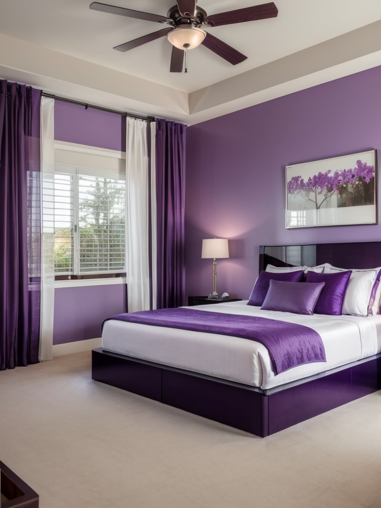 Chic Purple Bedroom: Your Zen Haven!