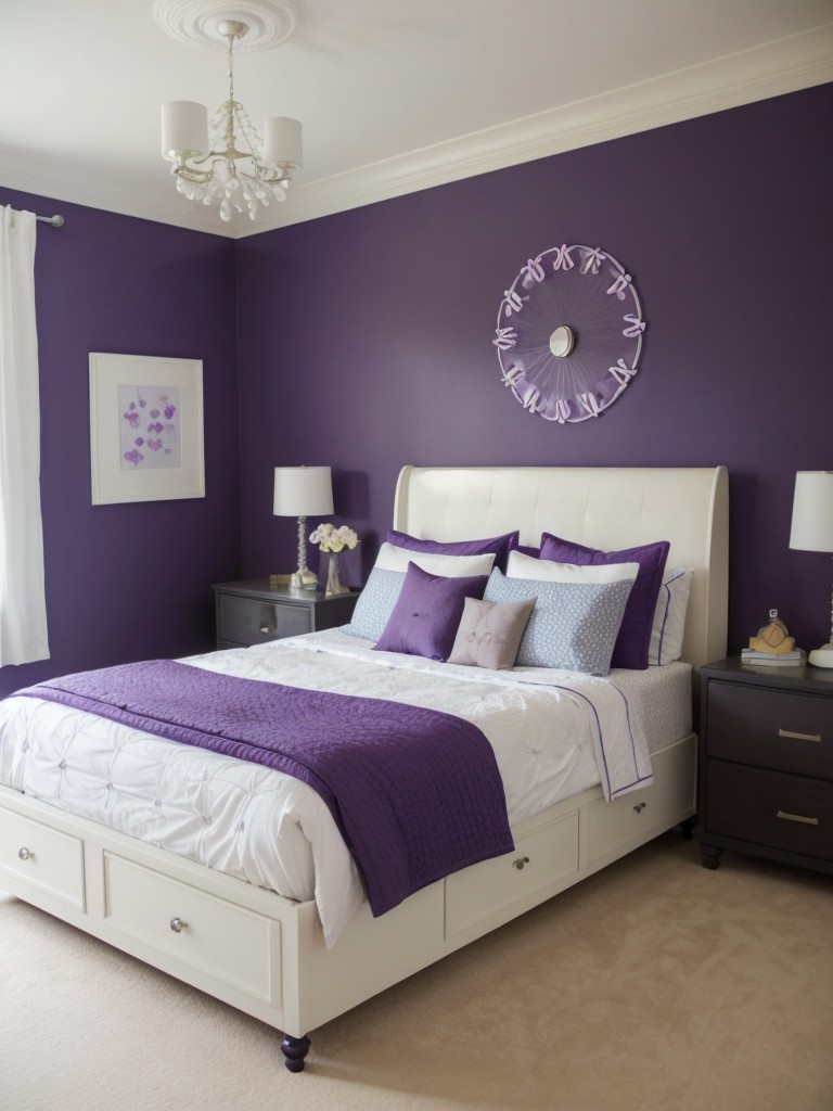 Gender-Neutral Kids' Bedroom: Dreamy and Playful Purple Decor