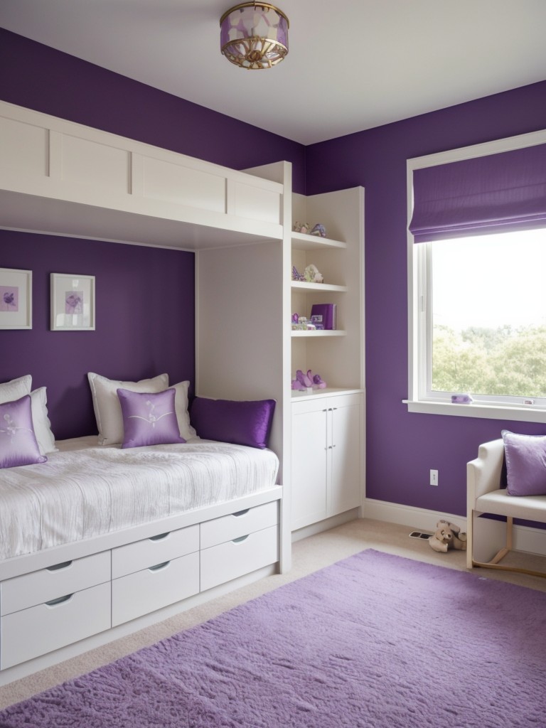 Purple Paradise: Chic, Gender-Neutral Apartment Bedroom Decor