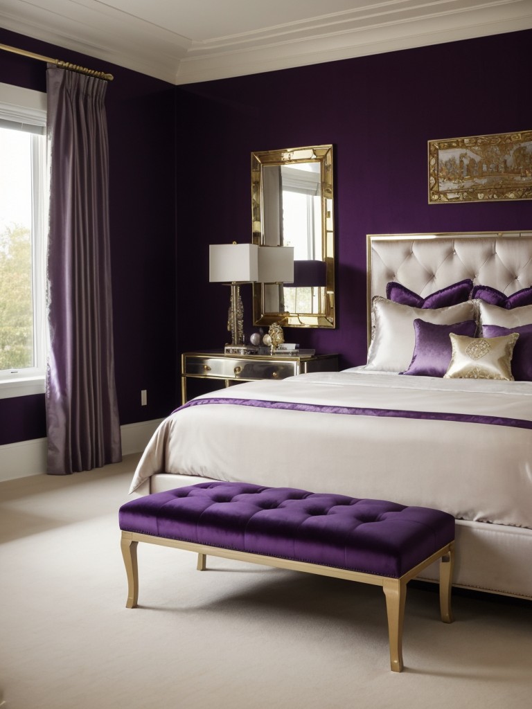 Luxurious Purple Bedroom Inspiration: Elevate Your Space with Regal Decor