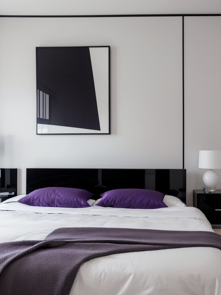 Chic and Modern Apartment Style: Purple Bedroom Inspiration