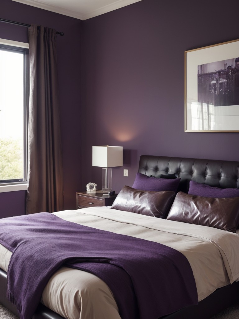 Masculine & Sophisticated Bedroom with Dark Wood & Leather Accents