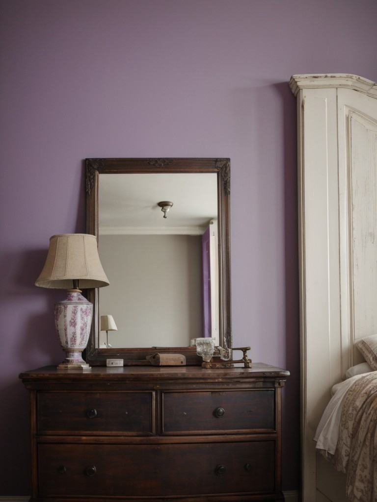 Vintage Charm: Create a Stunning Purple Bedroom!