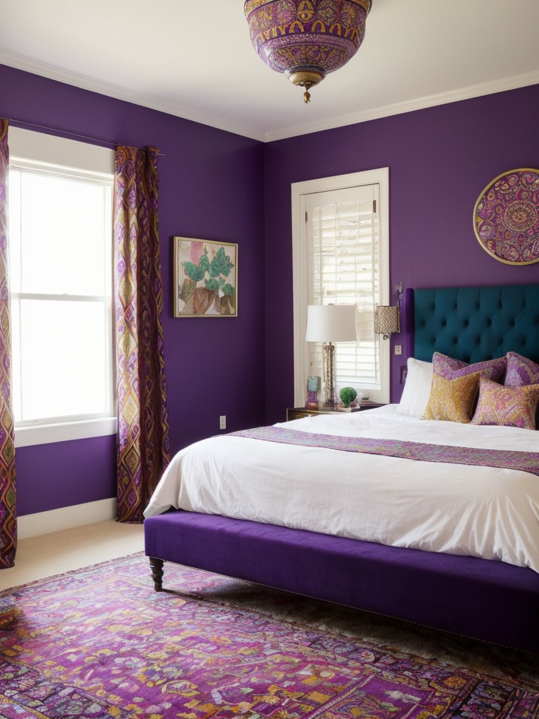 Vibrant & Eclectic Purple Bedroom Ideas.