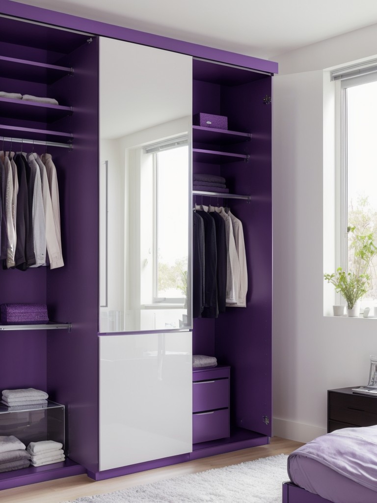 Sleek & Stylish: Transform Your Bedroom with a Purple Paradise!